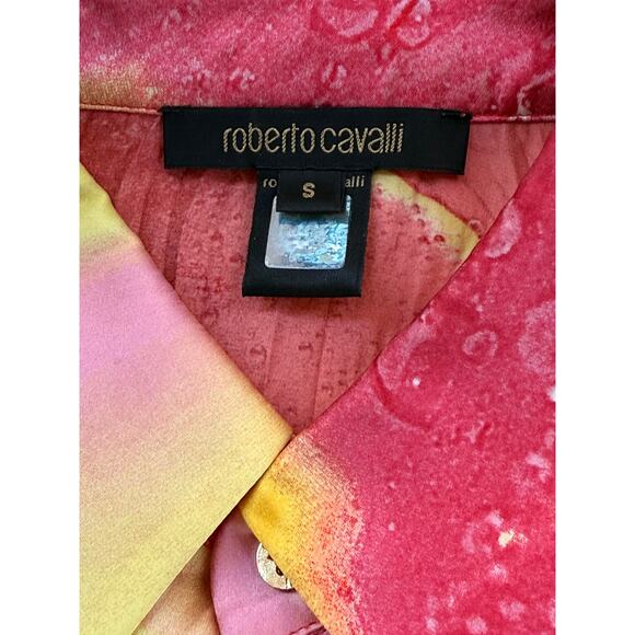 Vintage Roberto Cavalli 2004 crinkle silk blouse size S - Picture 5 of 8
